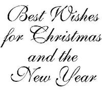 Art Stamps Best Wishes Message Fun Stamp, Black