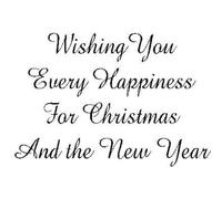 Art Stamps Every Happiness Christmas Fun Stamp, Black