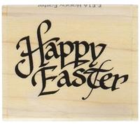 Art Stamps FE16 Happy Easter Craft Stamp, Black