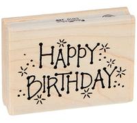 Art Stamps FH59 Christmas Stamps Happy Birthday Sparkles Black