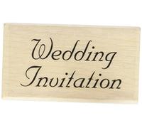 Art Stamps FL32 22 x 47 mm Wedding Invitation Fun Stamp, Black