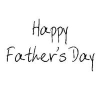 Art Stamps Happy Fathers Day Stamp, Black