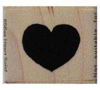 Art Stamps Heart Solid Stamp, Black