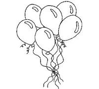 Art Stamps JT Bunch of Balloons, Black