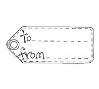 Art Stamps Lindsay Mason To and From Message Stamp, Black