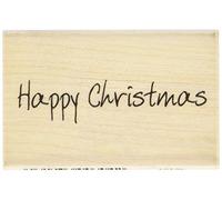 Art Stamps Scribbled Happy Christmas Inca Stamp, Black,Medium