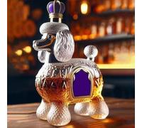 Art Statue - 300ML Whiskey Decanter Bottle, 3D Poodle Shaped Whiskey Wine Bottle Sculpture, Art Statue, Novelty Glass Whiskey Decanter, Funny Animal Theme Empty Wine Carafe