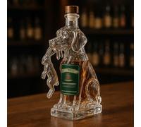 Art Statue - 320ML Whiskey Decanter Bottle, Hunting Dog Glasses Whiskey Wine Bottle Ornaments, 3D Engraved Hunting Whiskeys Decanter Sculptures, Funny Animal Wine Bottles & Home Bar Decor(B)