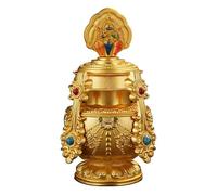 Art Statue - Desk Decor Sculpture, Statue Stunning Home Garden Ornament Sculpture Decoration, Tibetan Buddhist Supplies Decoration, Alloy Crafts Tantra Gold-Plated Eight Auspicious Lotus