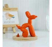 Art Statue - Desktop Decoration Figurine Sculpture, Mini Poop Dog Decoration Desktop Ornament, Resin Balloon Poodle Sculpture, In Living Room Art Animal Small Statue, Alternative Collectible(B)