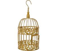 Art Statue Desktop Figurine For Home Office Decor Desktop Home Decoration Golden Iron Birdcage Metal Bird Cage DIY Iron Art Birdcage Wedding Centerpiece Decoration European Style Birdcage Desktop Orna