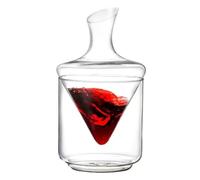 Art Statue - Whiskey Decanter Bottle, Wine Decanter Chiller Set,Glass Carafe Red Wine Breather,Split Ice Bucket Wine Decante, Lead-Free Crystal Glass Wine Carafe Red Wine Decanter Carafe