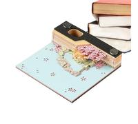 Art Sticky Notes,Sticky Notes Calendar,Elegant Paper Carving Sticky Notes | With Hand Torn Paper Display Box Cutting Sticky Notepad