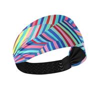 Art Stripe Colorful Moisture Wicking sweat wicking headband women Stretchy hair bands for make up hiking tennis cintas para el pelo de mujer