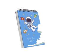 Art Students' Thickened Sketchbook, Coil Painting and Coloring Book-Astronaut-Light Blue [A4/60 Sheets]