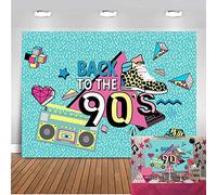 Art Studio 90's Theme Music Party Photography Backdrops Hip-Hop Colorful Graffiti Style Photo Booth Studio Props Let's Glow Party Decor Supplies Retro Radio Fashion Shoes Photo Background Vinyl 7x5ft
