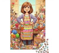 Art Studio Chaos1000 Pieces Cardboard Jigsaw Puzzle Set Adults Kids Age 12+ Challenging Game Concentration Training 70x50cm/1000pcs
