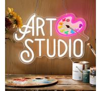 Art Studio Neon Sign for Wall Decor Dimmable Art LED Light Paint Neon Light Sign USB Powered Paint Led Signs for Aristic Room Home Gallery Studio Classroom Decor