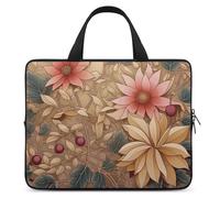 Art Style Flowers Laptop Sleeve Ultra-Thin, Waterproof Laptop Bags, Portable Protective Computer Bag with Hand Strap, Style, 17inch
