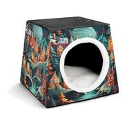 Art Style Paper Cut Pet Hut Comfortable Nest for Pets Space Capsule Warm Soft Indoor Pet Shelter Space Pet House for Indoor Cats Small Dogs and Medium Animal