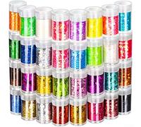 Art Supplies 32 Color Glitter Set Ideal for DIY For Face Makeup & Crafting Projects Non Flammable Sparkle Options