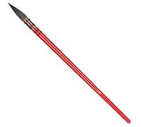 Art Supplies Red Pole Iron Ring Handmade Paint Brush, Premium Grey Squirrel Hair Pointed Tip Brush, Watercolor Acrylic Paint Brush 2680 (3 Size)
