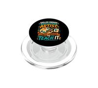 Art Teacher Artist Humor Paint Brushes Classroom PopSockets PopGrip for MagSafe