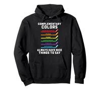 Art Teacher Color Theory Complementary Colors Pencil Humor Pullover Hoodie