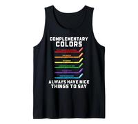 Art Teacher Color Theory Complementary Colors Pencil Humor Tank Top