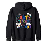 Art Teacher Elements Line Shape Color Zip Hoodie