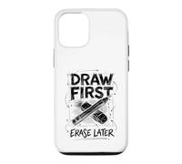 Art Teacher Life Draw First Erase Later Artist Case for iPhone 12/12 Pro
