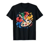 Art Teacher Surrounded Supplies Chaos Beautiful Organized T-Shirt