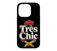 Art Teacher Tres Chic Beret Paint Brush School Gift Case for iPhone 14 Pro