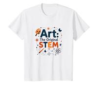 Art Teachers Art The Original STEM Creative Education T-Shirt, Kids, White, 8 Years