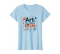 Art Teachers Art The Original STEM Creative Education T-Shirt, Women, Baby Blue, 3XL