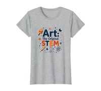 Art Teachers Art The Original STEM Creative Education T-Shirt, Women, Heather Grey, L