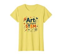 Art Teachers Art The Original STEM Creative Education T-Shirt, Women, Lemon, S