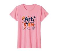 Art Teachers Art The Original STEM Creative Education T-Shirt, Women, Pink, L