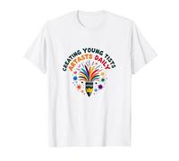 Art Teachers Creating Young Artists Daily Colorful Fun T-Shirt, Men, White, 4XL
