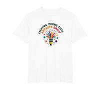 Art Teachers Creating Young Artists Daily Colorful Fun T-Shirt, Men's Big and Tall, White, 4X Tall