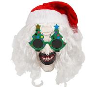 Art The Clown Headgear For Adults | Terrifier Headgear With Glasses | Christmas Cosplay Headcover Props | Increasing Festive Atmosphere