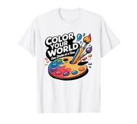 Art Therapist Rainbow Spectrum Hands Color World T-Shirt