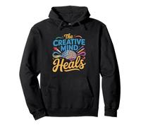 Art Therapist Watercolor Brain Illustration Creative Mind Pullover Hoodie