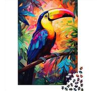 Art Toucan Animals 1000 Pieces Puzzles for Teenagers Gifts Paper Puzzle Jigsaws for Adults Home Educational Games DIY Toys 1000pcs (38x26cm)