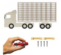 ART TWIST HOME Hot Wheels Storage | Wooden Display Shelves with 80 Compartments | Wall Display Cabinet 78,5cm x 40cm x 4cm for Collectables Model Car or Mini Figure (LKW 016)