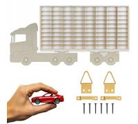 ART TWIST HOME Hot Wheels Storage | Wooden Display Shelves with 80 Compartments | Wall Display Cabinet 78,5cm x 40cm x 4cm for Collectables Model Car or Mini Figure (LKW 015BL)