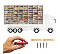 ART TWIST HOME Hot Wheels Storage | Wooden Display Shelves with 80 Compartments | Wall Display Cabinet 78,5cm x 40cm x 4cm for Collectables Model Car or Mini Figure (LKW 012BP)