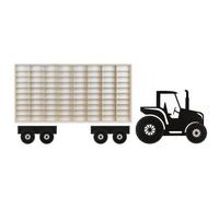 ART TWIST HOME Hot Wheels Storage | Wooden Display Shelves with 80 Compartments | Wall Display Cabinet 78,5cm x 40cm x 4cm for Collectables Model Car or Mini Figure (Tractor)