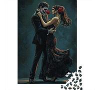 Art Vampire Love Jigsaw Puzzles 1000 Pieces for Adults Wooden Puzzles Brain Exercise Challenge Game Entertainment Gifts Teenagers Family Activity (38x26cm)