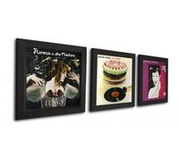 Art Vinyl Play and Display Record Flip Frame Triple Pack Black
